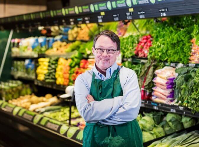 Grocery assistant with Down Syndrome